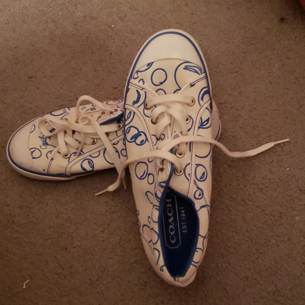 Blue & White Coach Shoes.